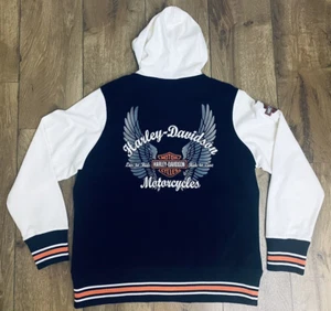 Harley Davidson Womens Zip Up Hoodie Size 1W (18-20) Live Ride Logo Sweatshirt - Picture 1 of 11