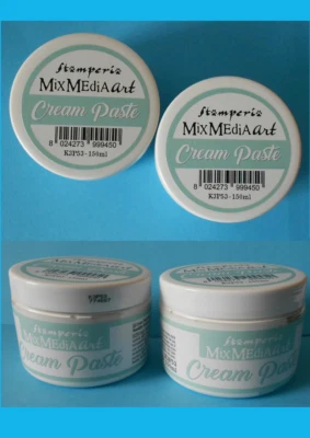 2 X CREAM PASTE Stamperia Mix Media Art 150ml tubs
