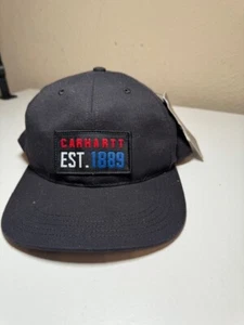 Carhartt Black Baseball Cap Hat Est 1889 Embroidered Unisex Adjustable new - Picture 1 of 7