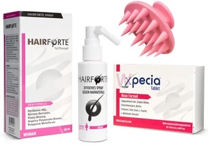 Anti Haarverlust Set. Xpecia + Hair Forte DHT Blocker Hair Growth Kit Frauen - Bild 1 von 10