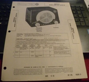 EMERSON AM RADIO RECEIVER MODEL: 808B (SAMS PHOTOFACT 275-6) - Picture 1 of 1