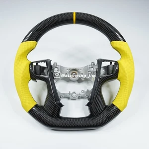 Real Carbon Fiber Sport Steering Wheel For Toyota Land Cruiser Alpha LC200 - Picture 1 of 7