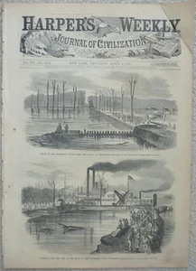 1863 Haper's Weekly April 4, Civil War, Antonia Ford, Army Wedding, Nast Prints - Picture 1 of 10