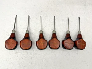 6 Vintage Harmen Wood Carving Tools FAST SHIP! - Picture 1 of 4