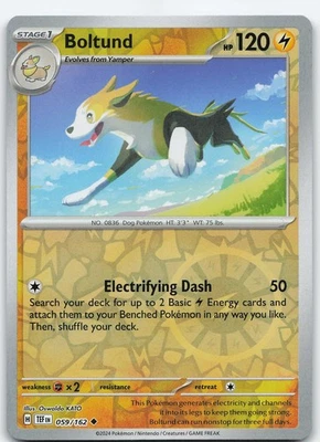 Boltund 059/162 Uncommon Reverse Holo SV05: Temporal Forces NM Pokémon - Image 1 of 2
