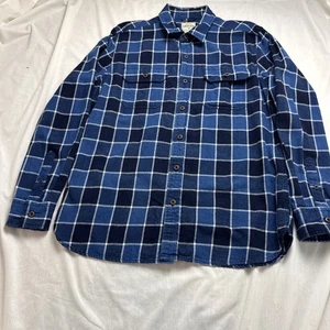 Camicia uomo American Eagle in flanella a quadri taglia grande doppia tasca - Foto 1 di 10