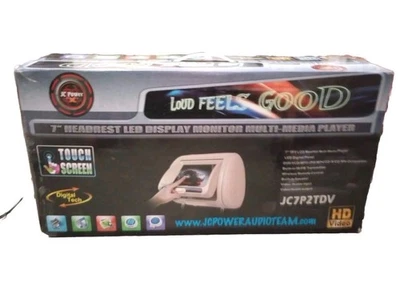 JC POWER JC7P2TDV 7"HEADREST  TOUCH SCREEN DVD VCD MP3 CD Two sets of gray - Image 1 of 4