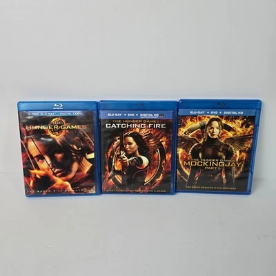 The Hunger Games Blu-ray DVD Digital Copy Trilogy Set Catching Fire Mockingjay - Image 1 of 4