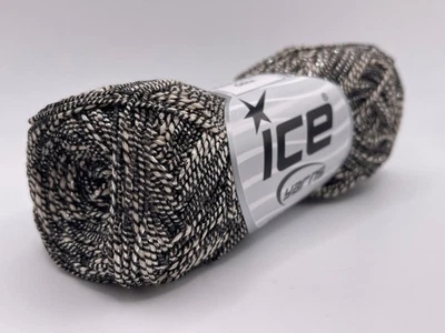 Aldebaran Glitz 68403 Negro Crema Plata Delgado Deporte con Hilo de Hilo Algodón Metálico Foto 1 de 4