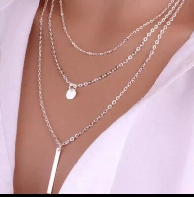 Collar Doble Colgante Capas Mujer Moda Joyería 25-4 Foto 1 de 4