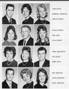 1961 El Cerrito CA High School Annuario ~ Foto CCR Doug Clifford e Stu Cook - Foto 1 di 8