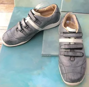 Donald J. Pliner Sport-i-Que Stone Blue Leather Fashion Sneaker WMs 7,5 EU 37,5 - Bild 1 von 11