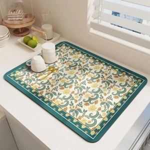 Pad Super Absorbent Dish Drying Mat Fast Drying Drainer Mats Dinnerware - Picture 1 of 24
