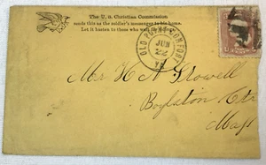 Sc 65 Christian Commission DC Old Point Comfort VA Civil War Cover Fancy Cancel - Picture 1 of 4