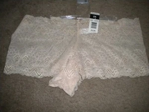 Body Form Beige Transparente Encaje Boyshort Panty con Lazo a Juego 8482-6 NUEVO CON ETIQUETAS 2X 9 - Imagen 1 de 1