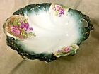 Lovely Antique HP Shell Shaped One Handle Molded Bowl 11-1/2" Long