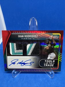 2022 Panini Absolute Baseball Ivan Pudge Rodriguez Patch Autograph /10 Auto 