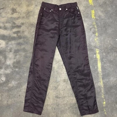 "Pantalones de pierna ajustados brillantes elásticos Gianni Versace años 90 talla 27"" cintura 27"" entrepierna" Foto 1 de 4