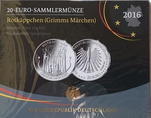 BRD Deutschland 20 Euro Silbermünze "Rotkäppchen (Grimms M)" 2016 - spiegelglanz - Bild 1 von 2