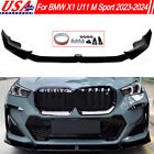 For BMW X1 U11 M Sport 2023-2024 Performance Front Splitter Lip Kit Gloss Black