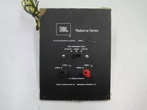 JBL RADIANCE CROSSOVER/PIASTRA DI INGRESSO 3 VIE - Foto 1 di 2