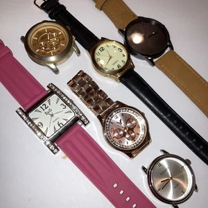 6-Qty Fashion Quartz Watches Large D&G IB Geneva American Eagle All Running - Picture 1 of 10