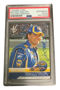 MICHAEL WALTRIP SIGNED AUTOGRAPH SLABBED 2010 PRESS PASS BLUE CARD PSA DNA - Picture 1 of 1