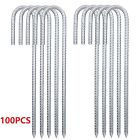 Heavy Duty Tent Ground Pegs Camping Awning Stakes 300mm*8mm Galvanised Steel Pin