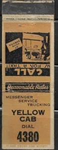 Vintage Pre 1950's Yellow Cab Dial 4380 Matchbook - Picture 1 of 1