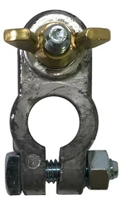 (10) Abrazadera de cable terminal de batería de poste superior marino 5/16 con tuerca de ala - Imagen 1 de 3