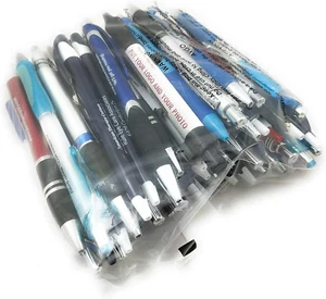 50 Wholesale Lot Ink Pens, Ball Point, Plastic, Retractable - Picture 1 of 1