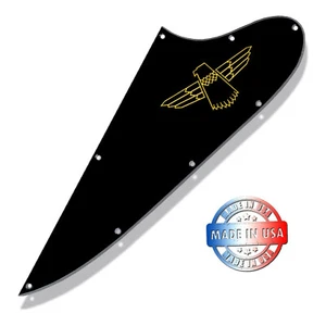 Einlagiger schwarzer Schlagbrett für OPTION 4 Epiphone Thunderbird Bass + goldenes Aufkleber - Bild 1 von 6