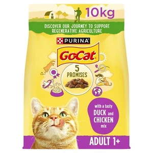Go-Cat Adult Chicken & Duck Dry Cat Food 10kg (Packaging may vary) UK - Picture 1 of 5
