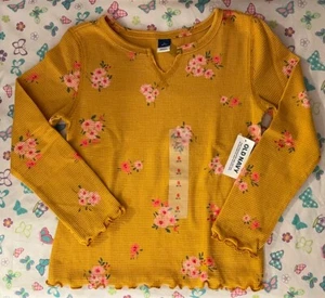 $20 OLD NAVY Girls' Thermal-Knit Long-Sleeve Lettuce-Edge Shirt, NWT! XL or XXL - Picture 1 of 10