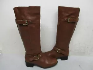 Bandolino Coppa braune kniehohe Damen-Reiterstiefel aus Leder mit Reißverschluss Größe 5,5 M - Bild 1 von 9