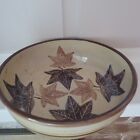 Art Pottery Artist Signed Russ Brown Leaves Bowl Mt. Ranch Calif