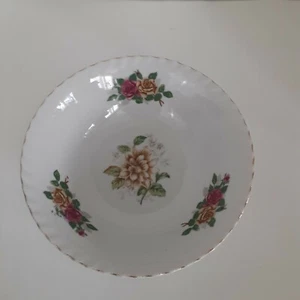 Servizio ciotola vintage motivo rosa bordo torta pizzicato casetta vecchio inglese - Foto 1 di 5