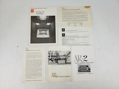 Raro Altavoz Acoustic Research AR Manual Catálogo Instrucciones AR-4X AR-2 AR-3 Foto 1 de 4