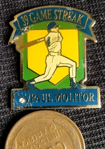 Milwaukee Brewers 39 Game Streak Paul Molitor Pin by Imprinted Products - Picture 1 of 2