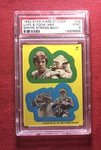 1980 Star Wars Luke, Yoda Sticker Card #25 PSA 9 - Bild 1 von 5