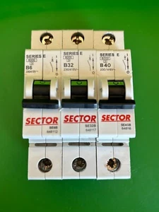 Sector MCB B6 6A SE6B B32 32A SE32B B40 40A SE40B - Picture 1 of 7