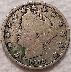 1910 Liberty "V" Nickel - 5C - Five Cent - Coin - G - #9402