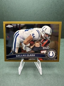 2011 Topps Chrome - Dallas Clark #105 Gold Refractor /50 Colts Iowa RARE - Picture 1 of 3