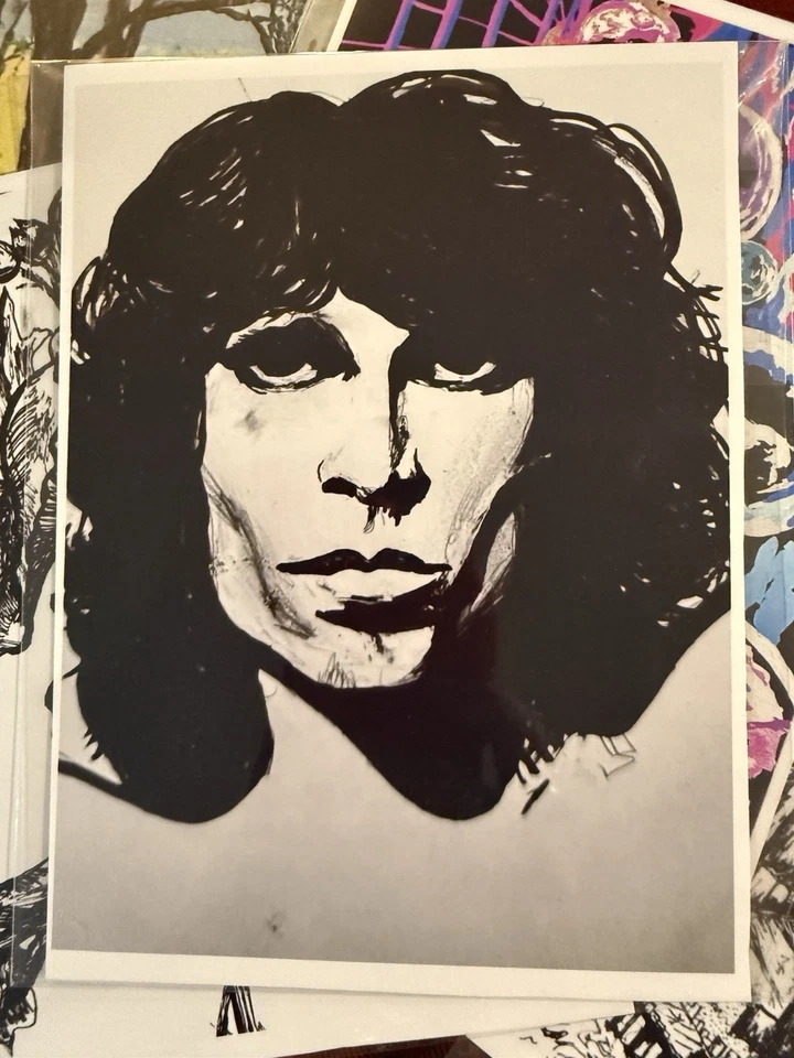 5x7 ПЕЧАТЬ Оригинальная Художественная Ручка И Чернила Jim Morrison The Doors - Изображение 1 из 1