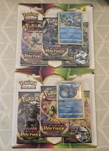 Pokemon Vivid Voltage Triple Blister Pack booster packs sealed X2 Sword & Shield - Picture 1 of 7