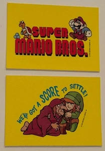 2 Nintendo Sticker Cards! Rare O-Pee-Chee Variants! 1989 Super Mario Zelda Link! - Picture 1 of 2