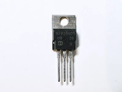 5PCS RFP25N05 HARRIS N Channel MOSFET 50V 25A 0.47Ohm 72W TO-220AB - Image 1 of 3