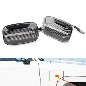 Dynamic LED Sequential Side Marker Light Fit Toyota Land Cruiser Clear Shell - Foto 1 di 8