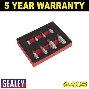 Sealey Premier Spline Socket Bit Set1/4" 3/8" & 1/2"Sq Drive 8pc AK6241 - Picture 1 of 4