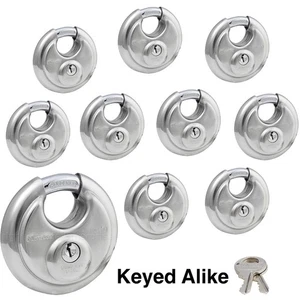 Master Lock - (10) Keyed Alike Stainless Steel Multi Purpose Padlocks 40KA-10 - Picture 1 of 3